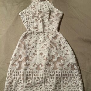 Elegant White Lace Dress